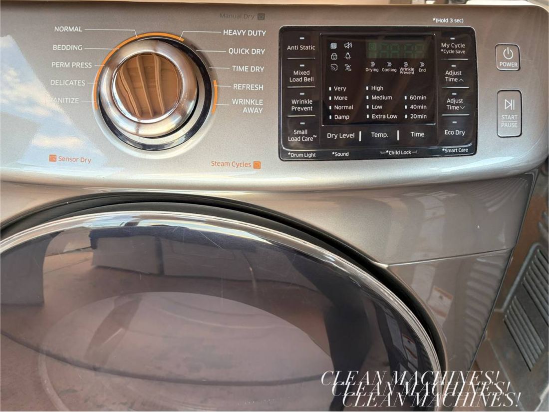 Samsung Steam Electric Dryer $240 — Control panel