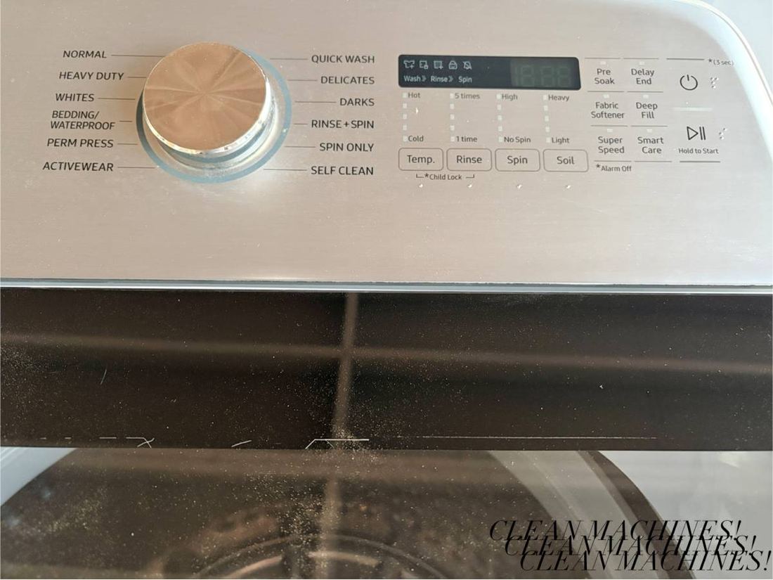 Samsung washer control panel